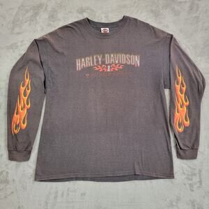 Harley Davidson Flame Long Sleeve Shirt Men's Size 2XL Clovis New Mexico
